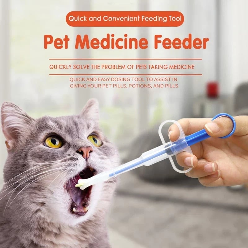 💉 2-in-1 Pet Medicine Feeder – For Pills & Liquid Medication 🐾
