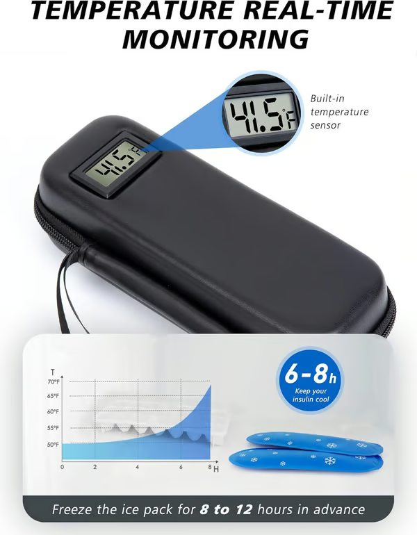 🔥Insulin Cooler Travel Case with Temperature Display