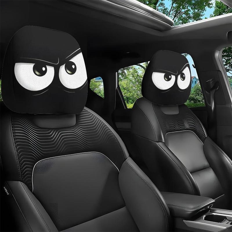 😆 Lustige Cartoon-Kopfstützenbezüge fürs Auto – 2 Stück, universelle Passform 🚗