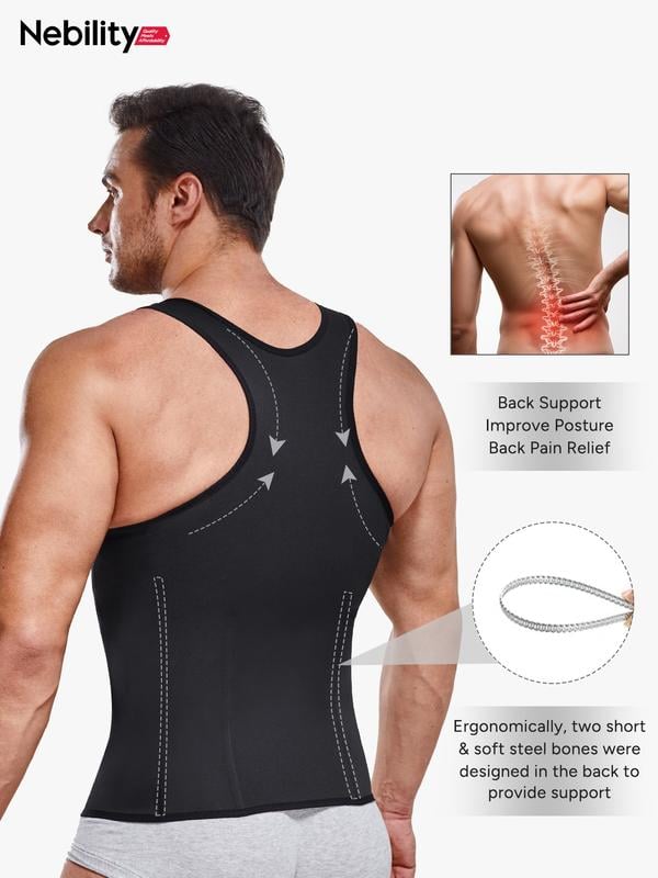 Men's zipper Waist Trainer Trimmer vest