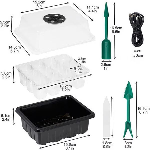 Last day Only $4.33 each - Adjustable Humidity Seed Starter Trays