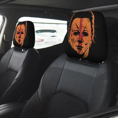 🎃 Early Halloween Sale – Horror Car Headrest Covers (2PCS Universal Fit)💀