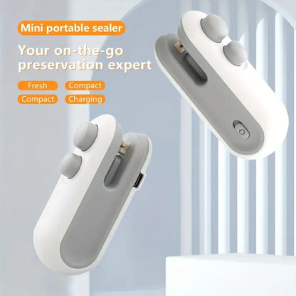 Kleiner wiederaufladbarer magnetischer 2-in-1-Snack-Versiegeler