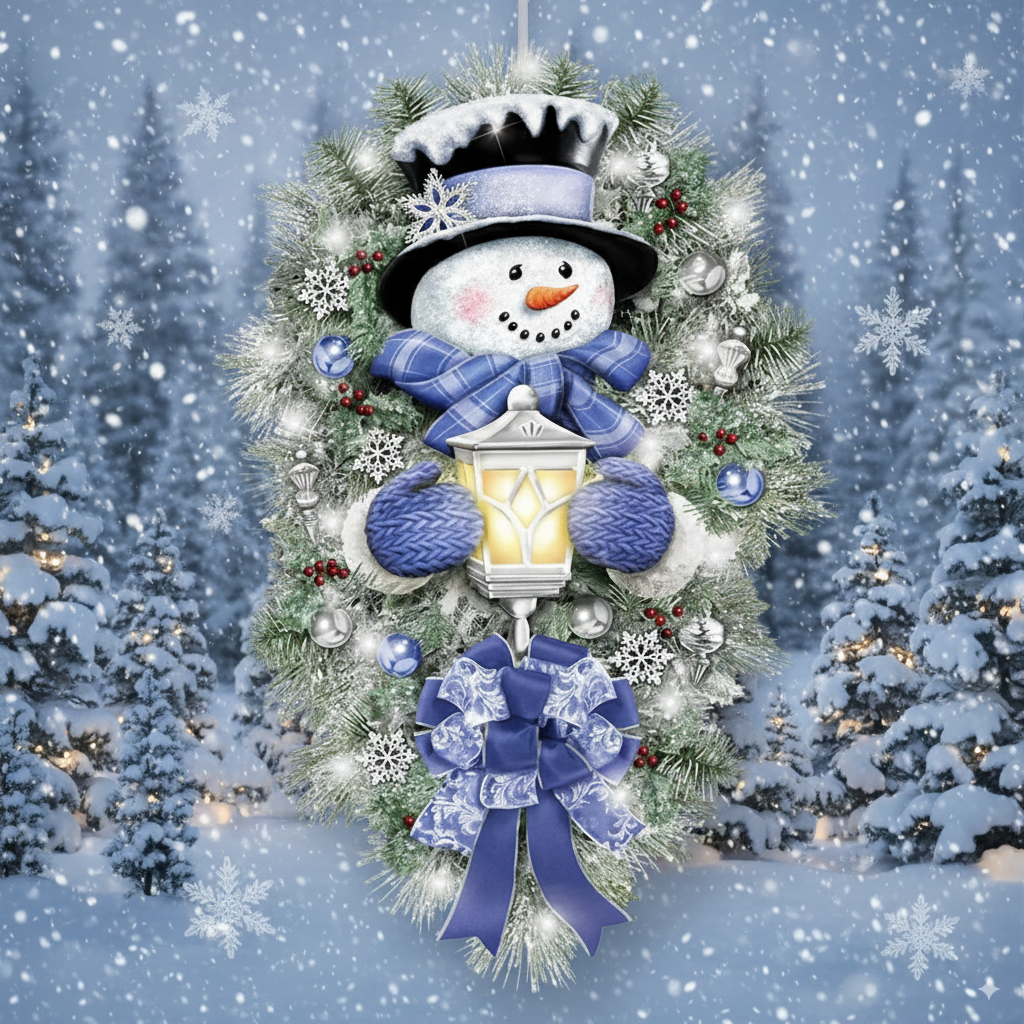 🔥BUY 1 GET 1 FREE🔥🎁"A WARM WINTER WELCOME" SNOWMAN  🌲Sticker⛄