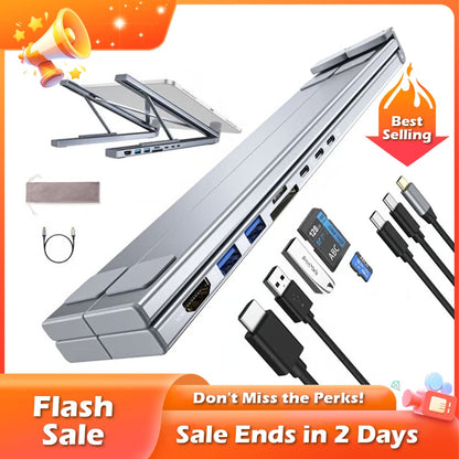 Flash Sale 50K+ SOLD! Almost Gone- 8-in-1 USB-C Laptop Stand,Best Gifts