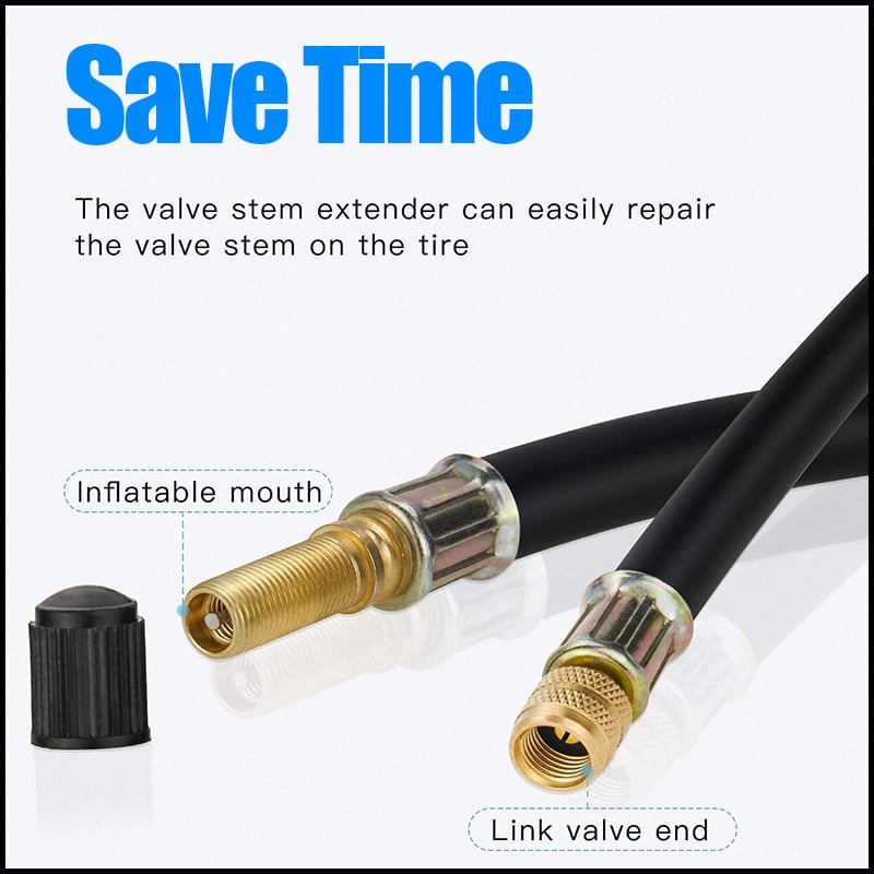 🔥Garage Essential 🚙Universal Flexible Tire Valve Extenders for Car, Motorcycle, RV, Truck, Bike, Scooter