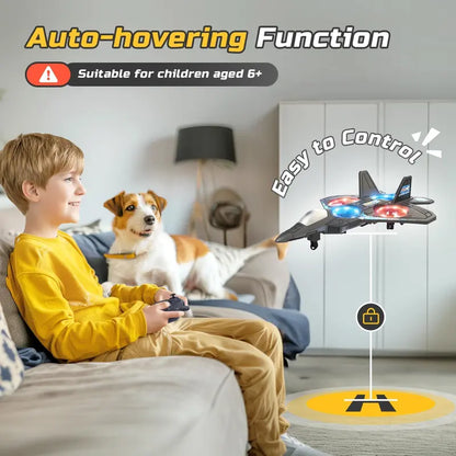 🎮2.4G Remote Control Stunt Fighter Plane, Beginner Friendly RC Drone Aircraft With Headless Mode✈️
