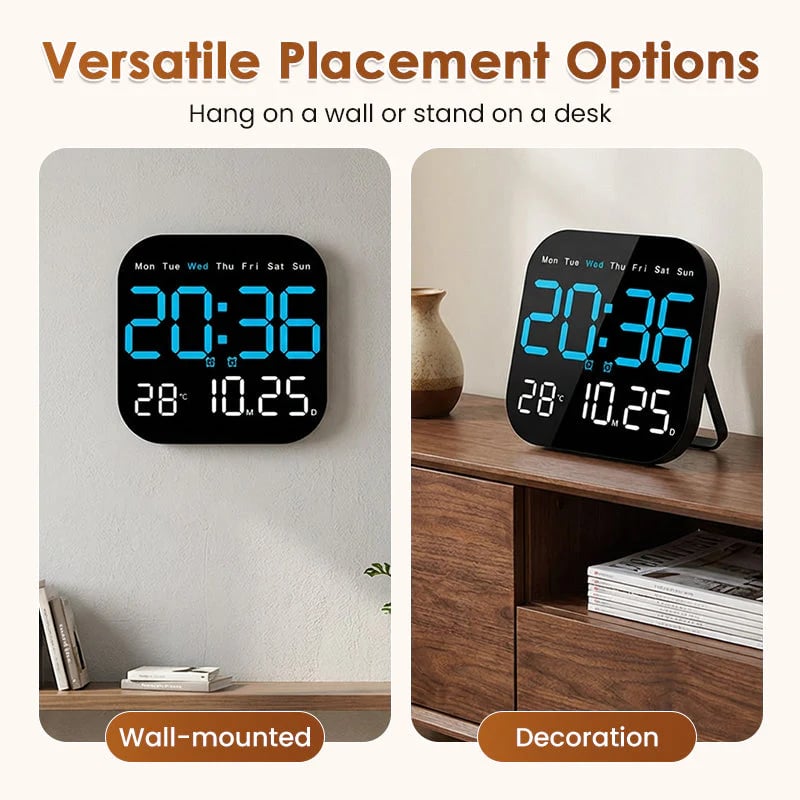 ✨Modern LED Digital Alarm Clock with Temperature Display