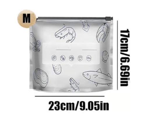 ♻️ Reusable Aluminum Foil Sealable Food Storage Bags