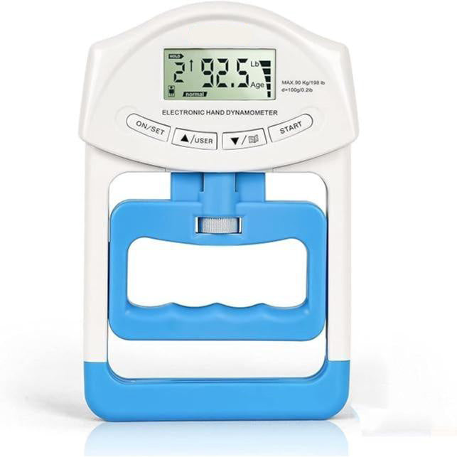 Hand Dynamometer Grip Strength Tester – 198 lbs/90 kg Digital Hand Strength Trainer