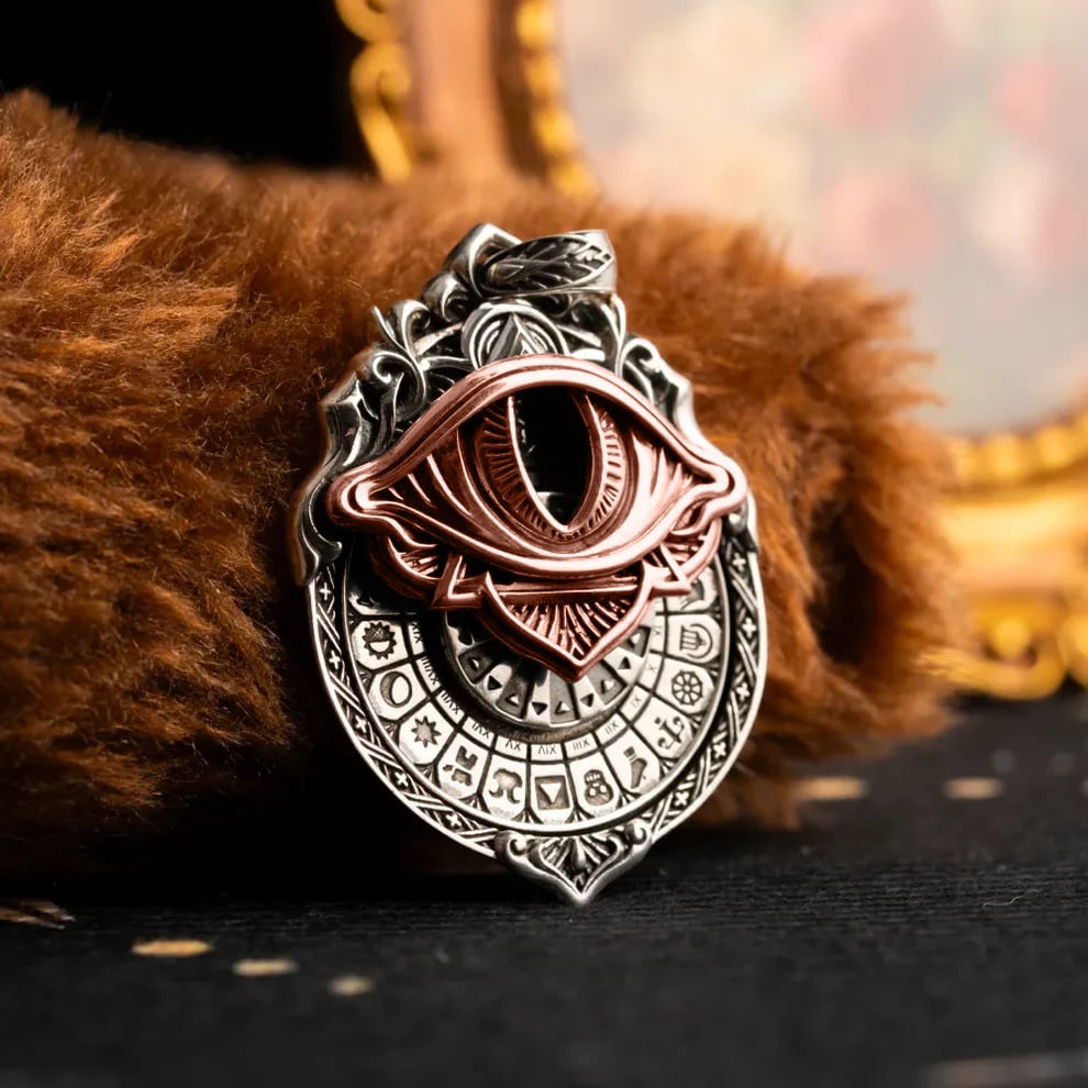 👁️‍🗨️Handmade Tarot Vision Pendant: Connect to Cosmic Wisdom Anytime(Cheat Sheet Included)