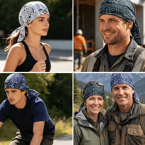 🚵‍♀️ Elastic Sports Cycling Cap – Sweatproof UV Protection Outdoor Hat