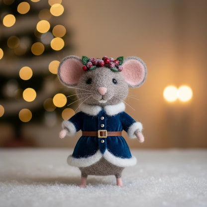 🏆Flash Sale 60% OFF - 🧑‍🎄🐭Handmade Needle Felt Christmas Mouse