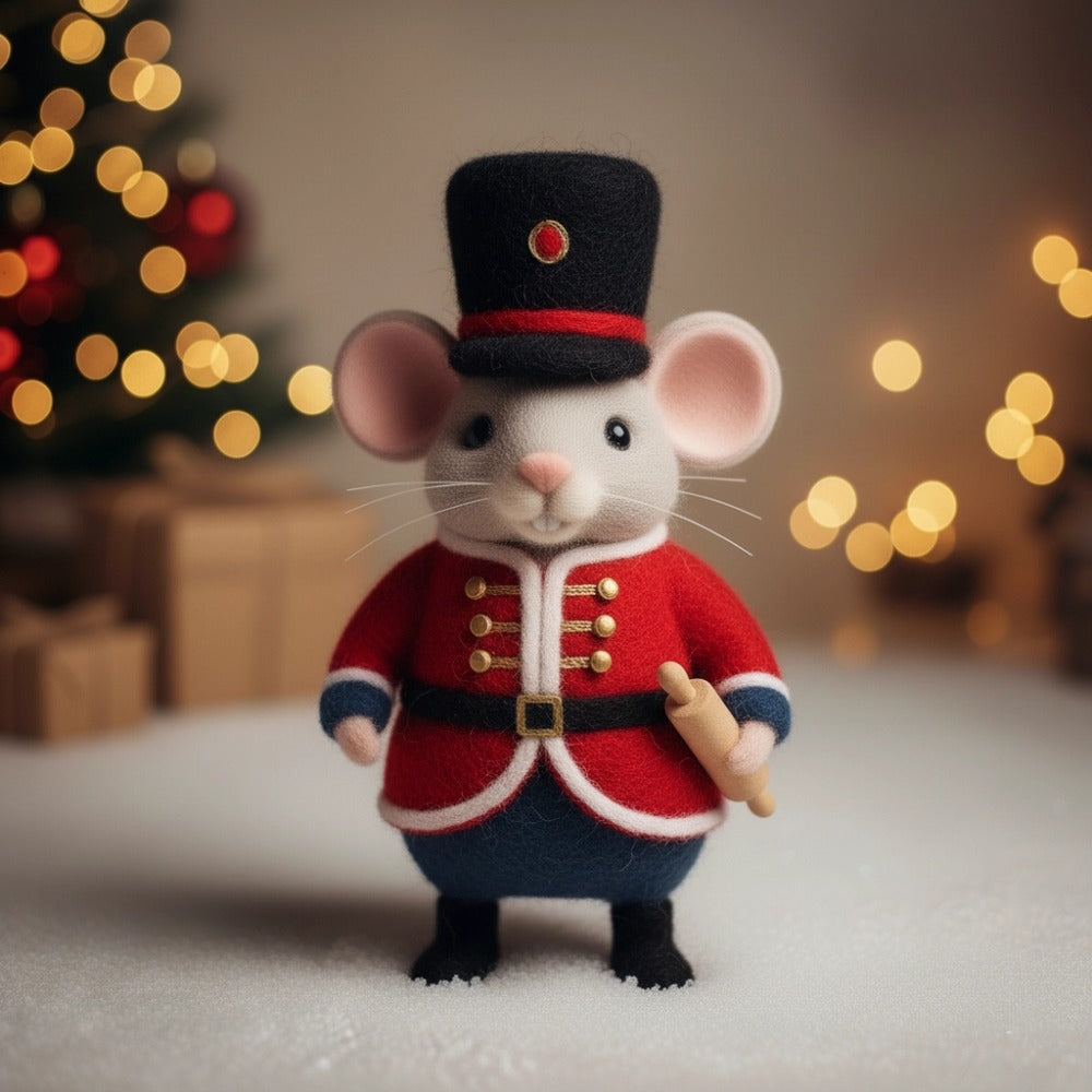 🏆Flash Sale 60% OFF - 🧑‍🎄🐭Handmade Needle Felt Christmas Mouse