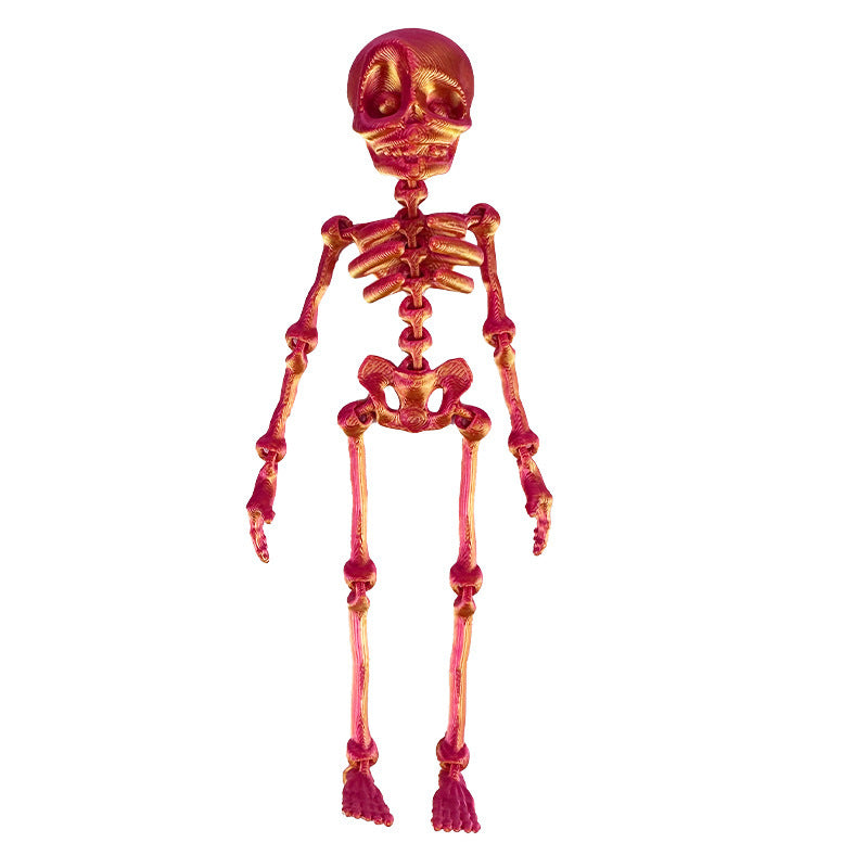🦴 3D Printed Magnetic Skeleton Figurine – Vintage Desk Toy & Fridge Decor