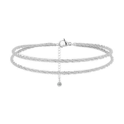 🔥✨Minimalist Layered Shiny Anklet For Women