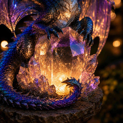 🎁 Dragon Lover's Gift 🐉 Solar LED Dragon Statue – Waterproof Garden & Patio Ornament