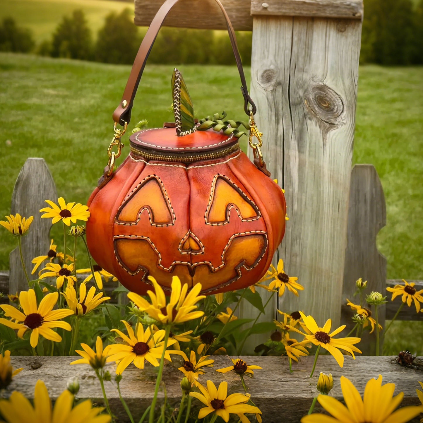 🔥Last Day 70% OFF - 🎃The Great Purely handmade leather Pumpkin Bag(✨Same as in the video)