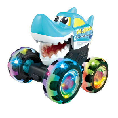 🚗 Press & Go Dino Truck Toy with Motion Activated Light for Toddlers