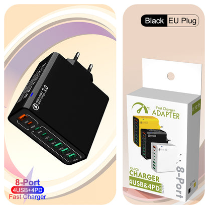 🔥8 in 1 Ports USB Fast Charger – Power Multiple Devices Simultaneously