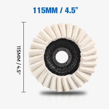 🔧 BUY 2 GET 3 FREE 🧰 Heavy-Duty Wool Felt Polishing Disc – Mirror-Like Finish Made Easy