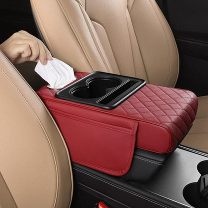 🚗 Multifunctional PU Leather Car Armrest Box Mat