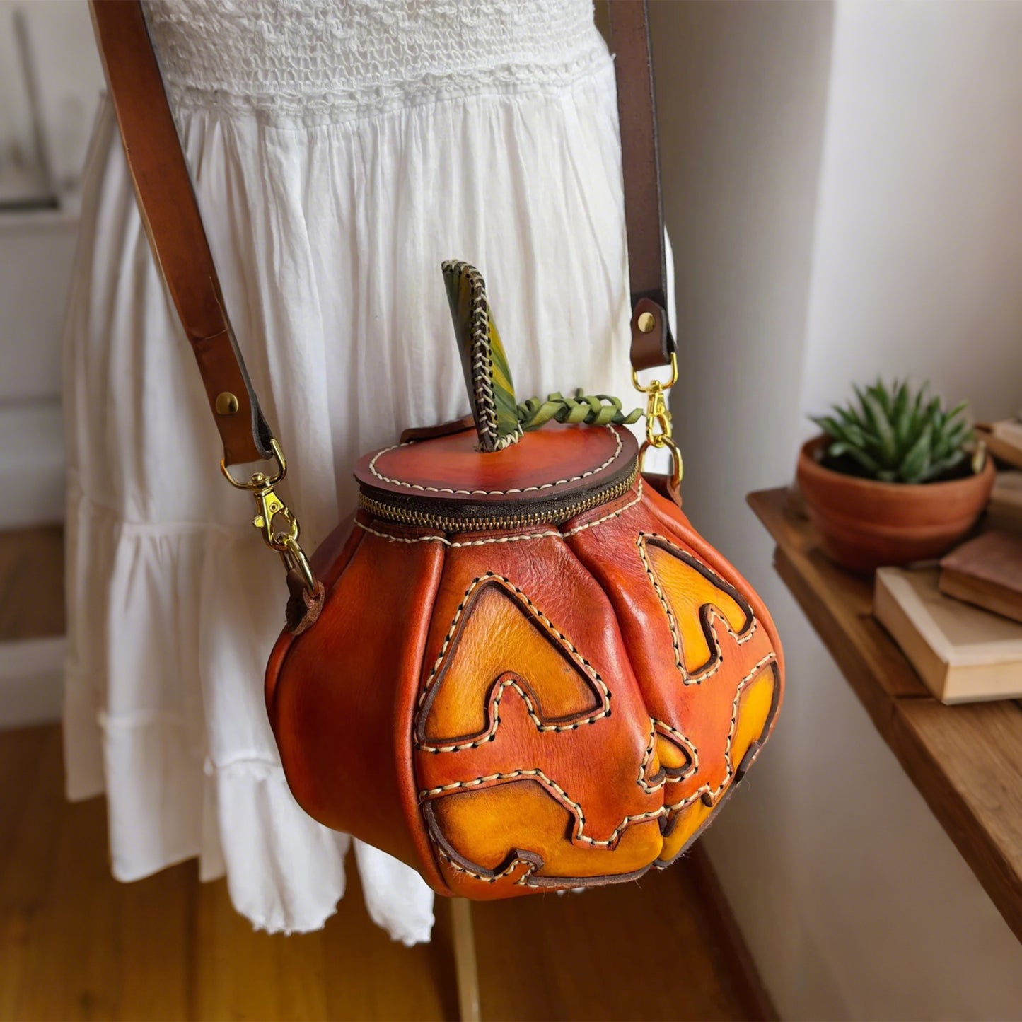🔥Last Day 70% OFF - 🎃The Great Purely handmade leather Pumpkin Bag(✨Same as in the video)