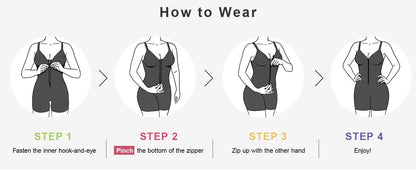 💃 Women's Zip-Front Shapewear Bodysuit – Tummy Control & Waist Sculpting🔥