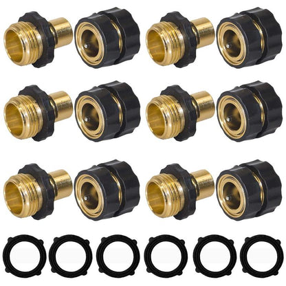 Garden Hose Quick Connector, 3/4 Inch Male and Female Garden Hose Fitting Quick Connector