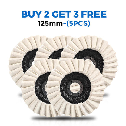 🔧 BUY 2 GET 3 FREE 🧰 Heavy-Duty Wool Felt Polishing Disc – Mirror-Like Finish Made Easy
