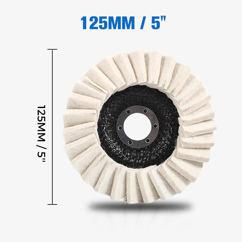 🔧 BUY 2 GET 3 FREE 🧰 Heavy-Duty Wool Felt Polishing Disc – Mirror-Like Finish Made Easy