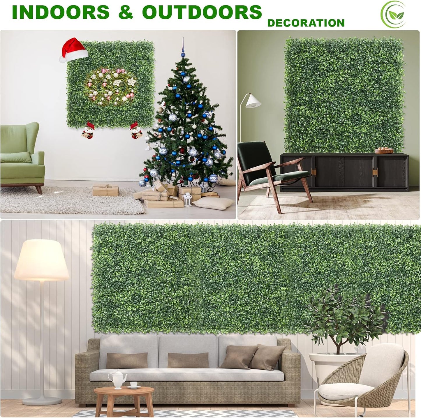 🌿 DIY 25"x25" Milan Grass Artificial Plant Wall Panel – Lush Green Decor ✨