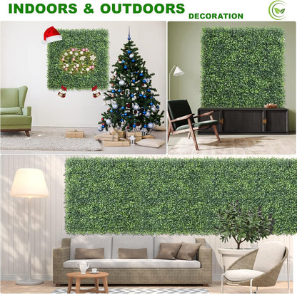 🌿 DIY 25"x25" Milan Grass Artificial Plant Wall Panel – Lush Green Decor ✨