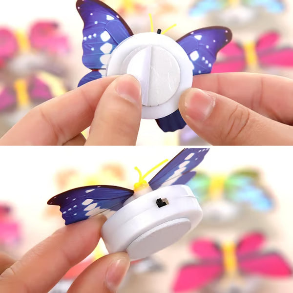 🦋 3D Colorful Butterfly LED Night Light – Creative Stick-On Wall Decor