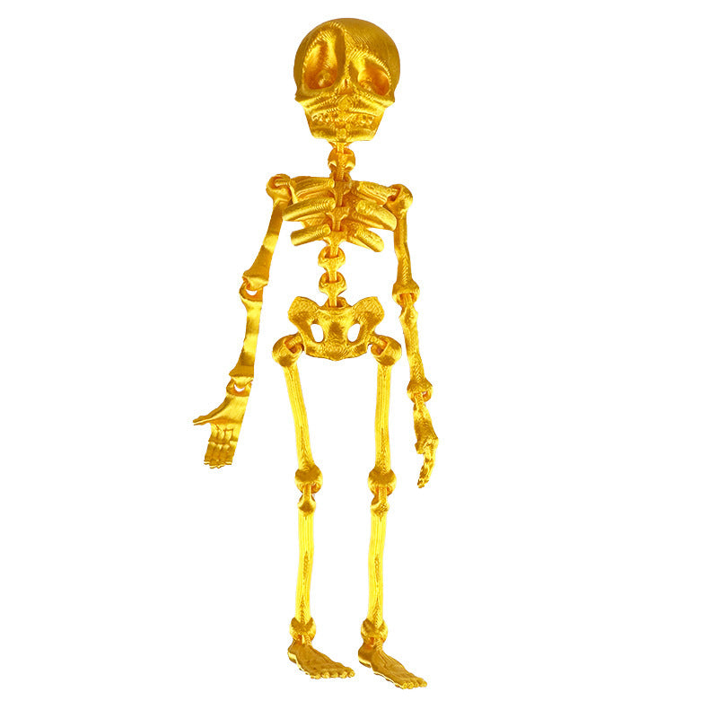 🦴 3D Printed Magnetic Skeleton Figurine – Vintage Desk Toy & Fridge Decor