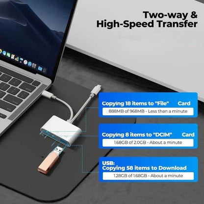 ⚡Last Day 50% OFF 📲 3-in-1 USB-C Memory Card Reader