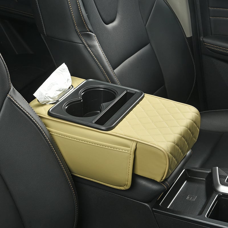 🚗 Multifunctional PU Leather Car Armrest Box Mat