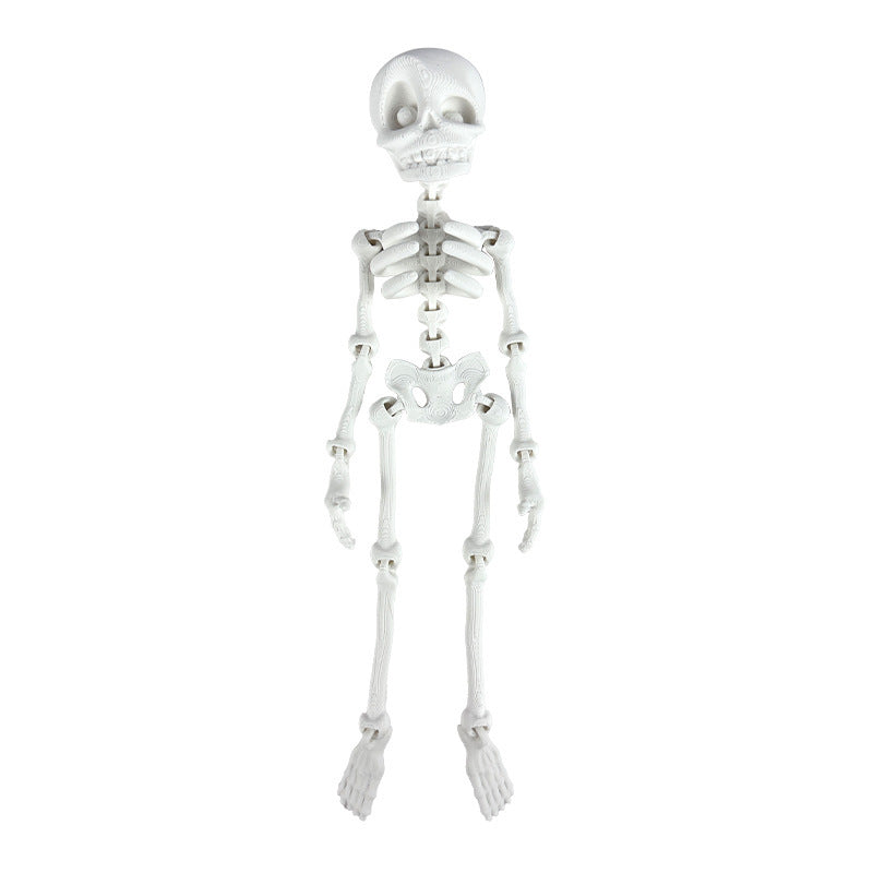 🦴 3D Printed Magnetic Skeleton Figurine – Vintage Desk Toy & Fridge Decor
