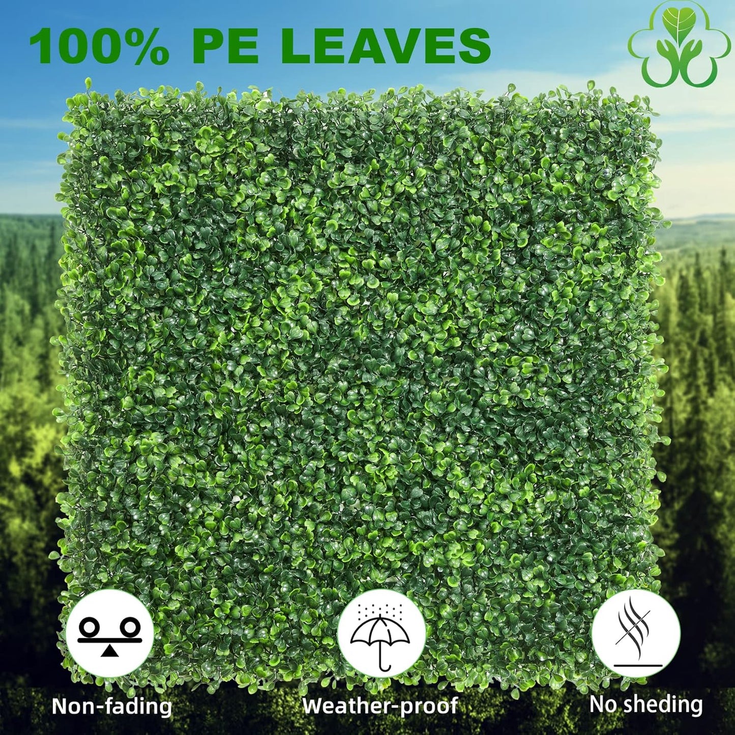 🌿 DIY 25"x25" Milan Grass Artificial Plant Wall Panel – Lush Green Decor ✨