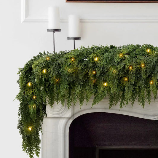 🎄Christmas Hot Sale 49%OFF⛄Artificial Cedar Garland🎄