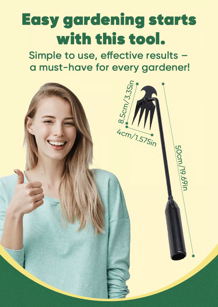 🌿 Deep-Grip Weed Puller – Fast Root Removal & Soil Cultivation