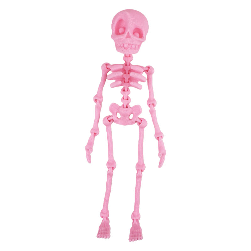 🦴 3D Printed Magnetic Skeleton Figurine – Vintage Desk Toy & Fridge Decor