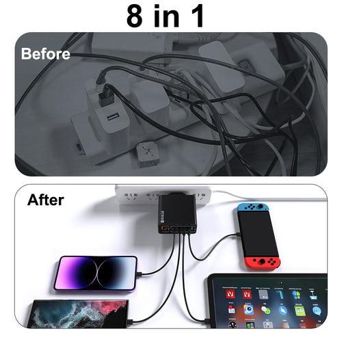 🔥8 in 1 Ports USB Fast Charger – Power Multiple Devices Simultaneously