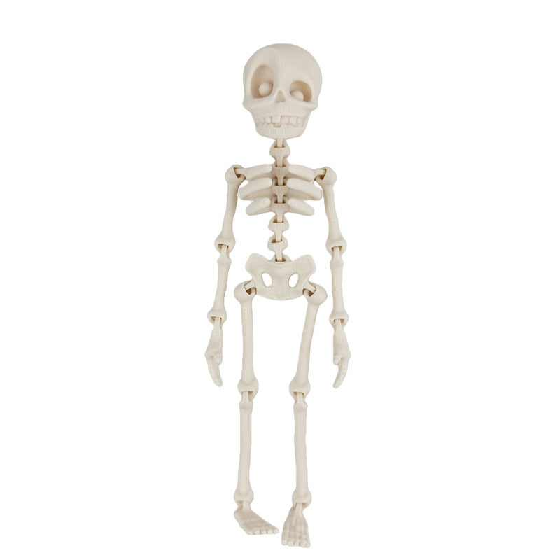 🦴 3D Printed Magnetic Skeleton Figurine – Vintage Desk Toy & Fridge Decor