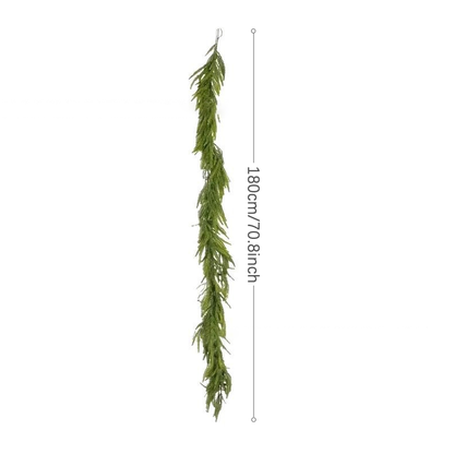 💥6 FT Artificial  Cypress Rattan – Real Touch Winter Greenery