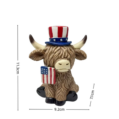 🎄Highland Cow Holiday Series – Fun Resin Figurine for Every Celebration!