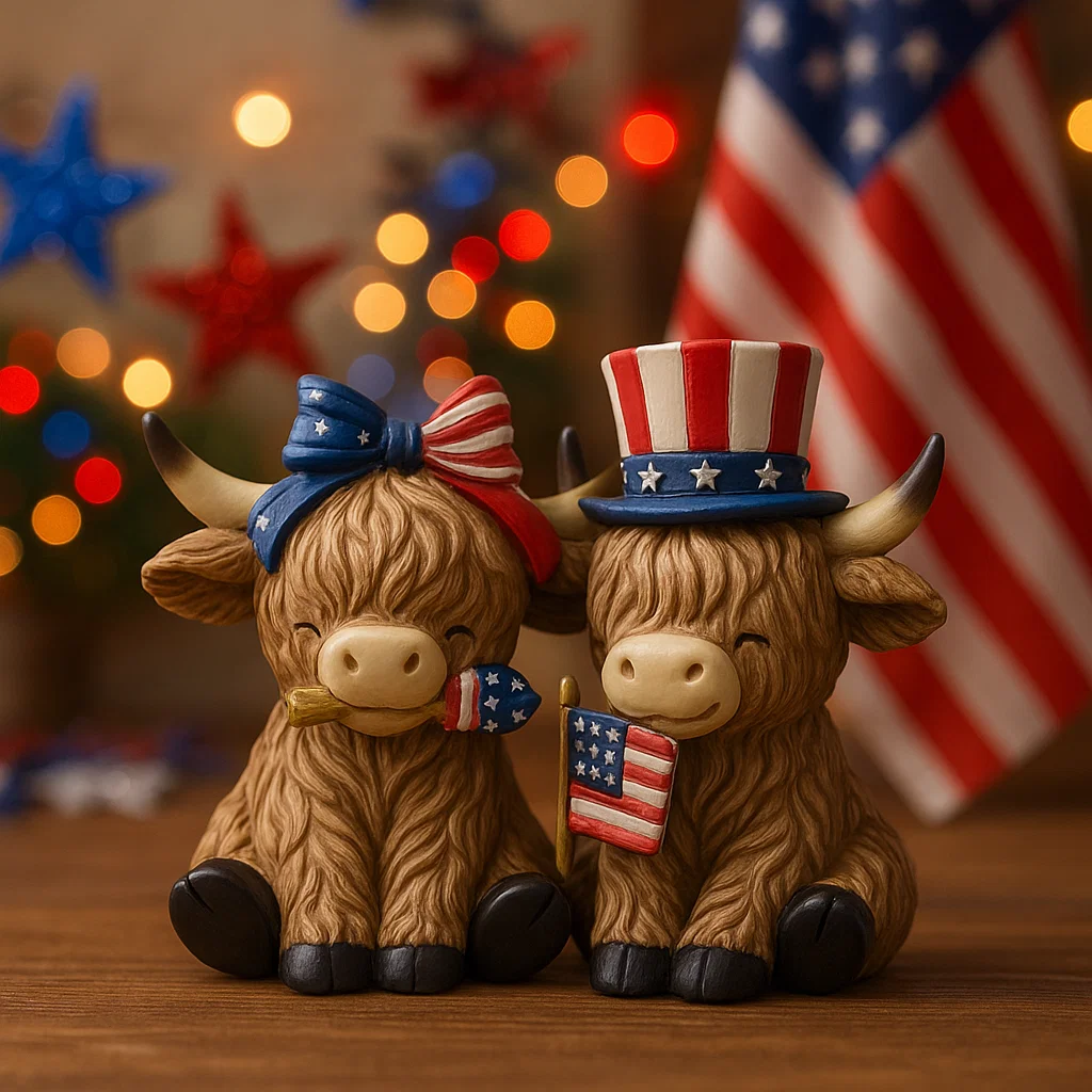 🎄Highland Cow Holiday Series – Fun Resin Figurine for Every Celebration!