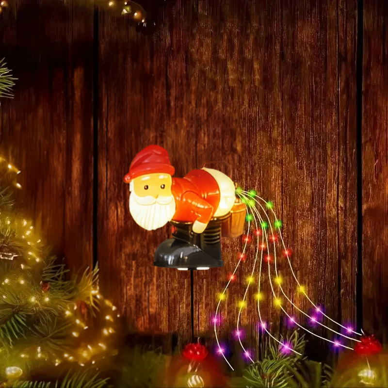 Santa's Funny Solar Lights