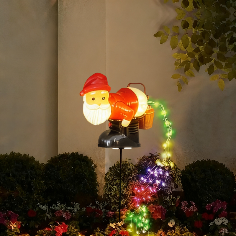 Santa's Funny Solar Lights