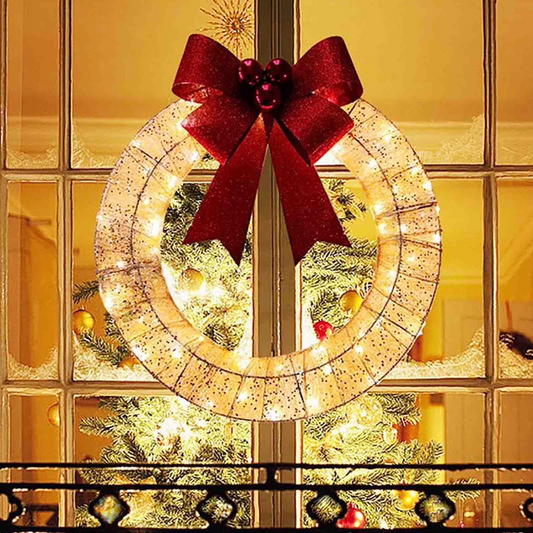 Light-Up Christmas Wreath – Holiday Door Decor 🎄✨
